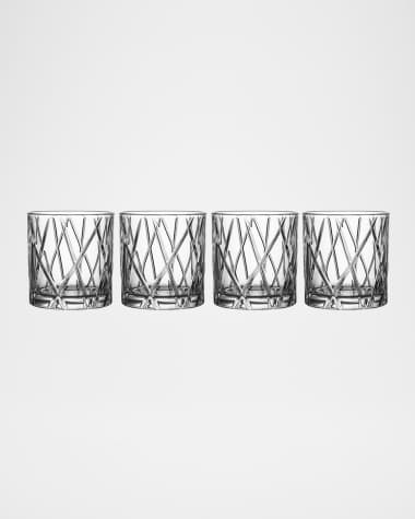Orrefors City Double Old-Fashioneds, Set of 4