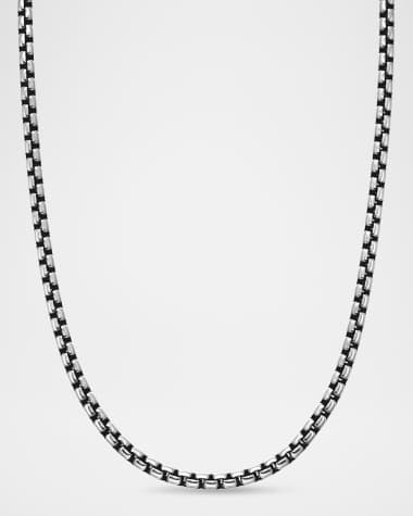 David Yurman Men's Box Chain Necklace in Silver, 3.6mm, 22"L