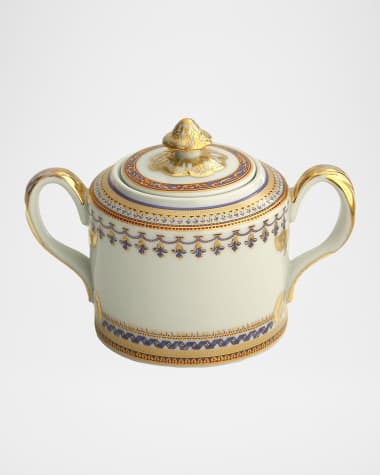 Mottahedeh Chinoise Blue Sugar Pot