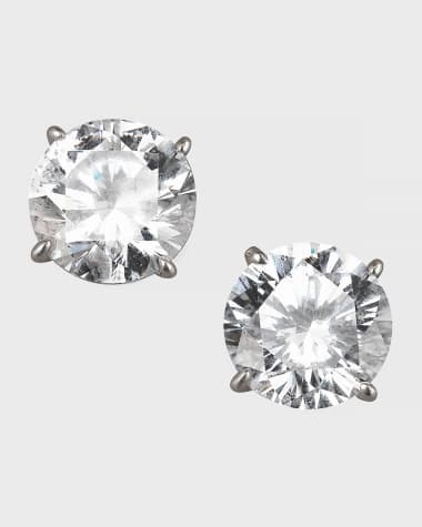 Fantasia by DeSerio 14k White Gold 3.5ct Stud Earring