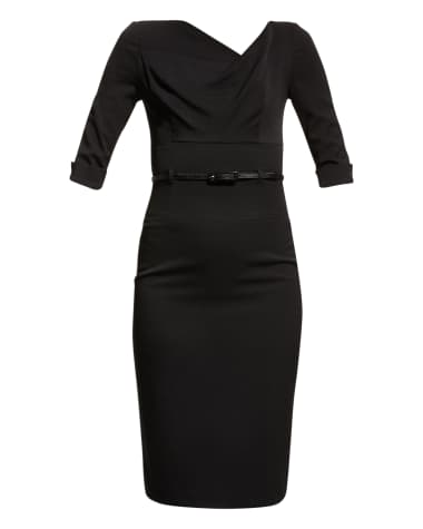 Black Halo Jackie 3/4-Sleeve Sheath Dress