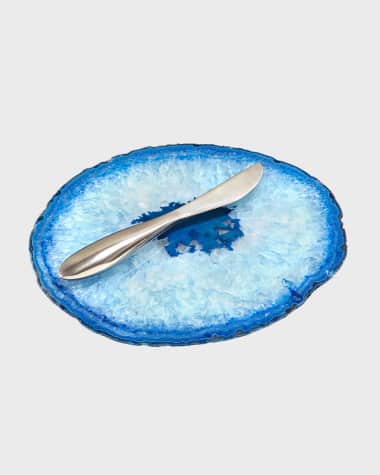 ANNA New York Ita Blue Cheese Plate & Forma Spreader