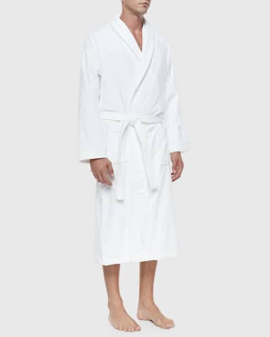 Derek Rose Terry Cloth Robe, White