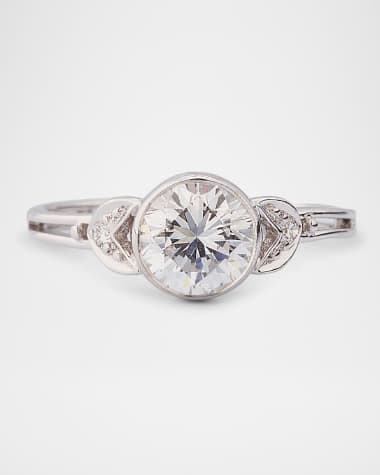 NM Estate Estate Platinum 4 Diamond Engagement Ring