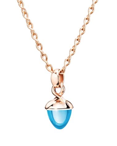 Tamara Comolli 18k Rose Gold Swiss Blue Topaz Pendant