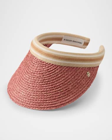 Helen Kaminski Bianca Classic Slide-On Raffia Visor