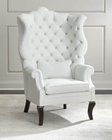 Haute House Pantages Leather Wing Chair