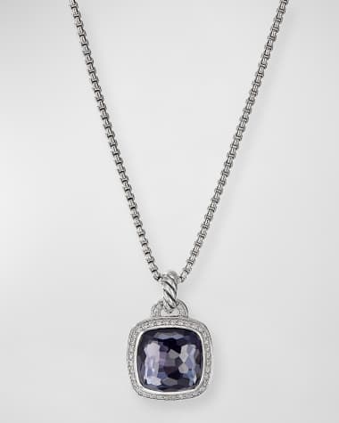 David Yurman Albion Pendant with Diamonds in Silver, 18.8mm