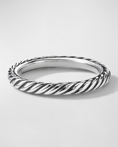 David Yurman Cable Collectibles Band Ring in Silver, 3mm