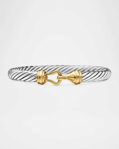 David Yurman 7mm Cable Buckle Bracelet with Gold