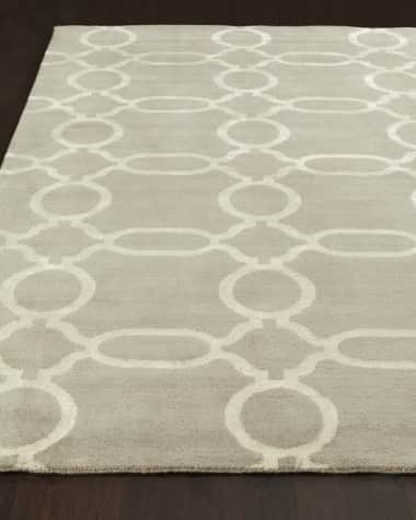 Ogee Chain Hand-Knotted Rug, 3' x 10'
