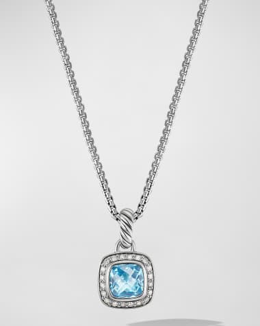 David Yurman Petite Albion Necklace with Gemstone and Diamonds