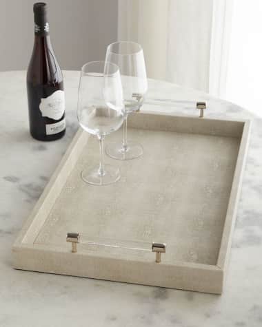 Neiman Marcus Shagreen Tray, 22"L