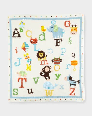 Art Walk Alphabet Soup Knit Blanket