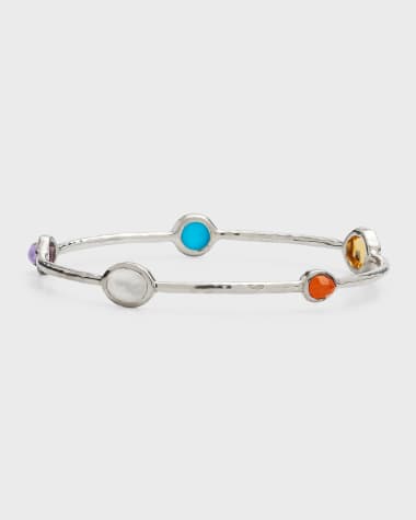 Ippolita 5-Stone Bangle Bracelet in Sterling Silver