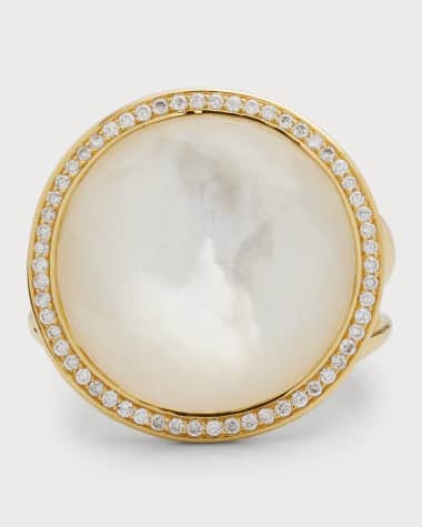 Ippolita Medium Ring in 18K Gold with Diamonds