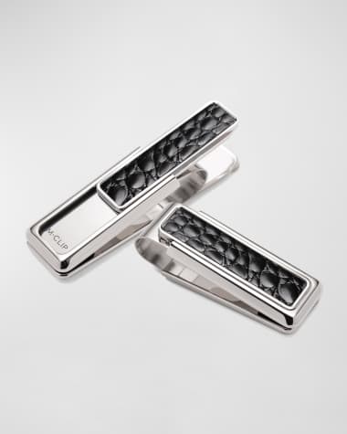 M Clip Monterey Alligator Money Clip, Black