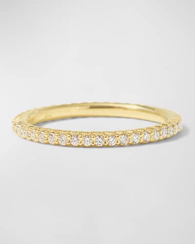 Roberto Coin Micro Pave Diamond Eternity Ring in 18K Gold