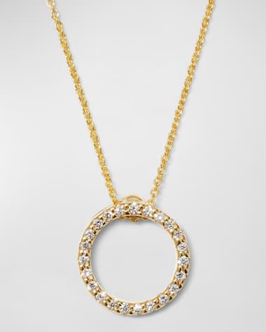 Roberto Coin Tiny Treasure Circle of Life Necklace with Diamonds