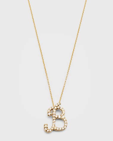 Roberto Coin Diamond Initial Necklace