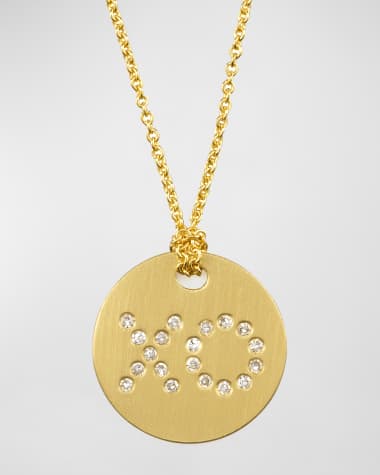 Roberto Coin Diamond XO Medallion Necklace