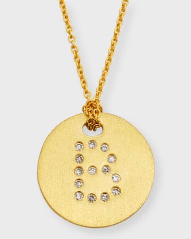 Roberto Coin Letter Medallion Necklace