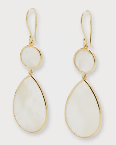 Ippolita Snowman 2-Stone Drop Earrings in 18K Gold