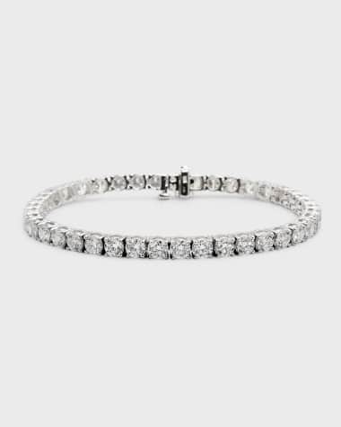 Neiman Marcus Diamonds 18k White Gold Diamond Tennis Bracelet, 11.48tcw, 7"L