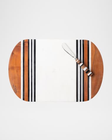 Juliska Stonewood Stripe 15" Serving Board with Spreader