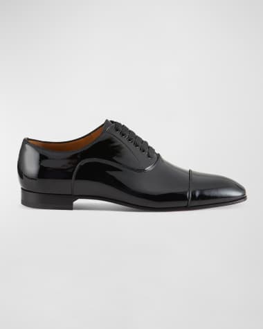 Christian Louboutin Men's Greggo Patent Leather Oxford Shoes