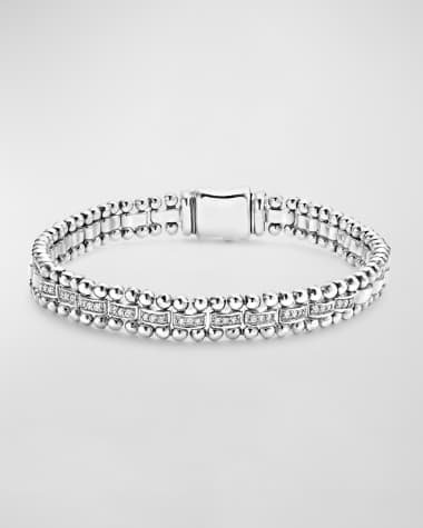 LAGOS 7mm Caviar Spark Bracelet with Diamonds