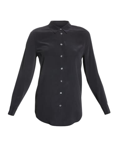 Equipment Essential Long-Sleeve Silk Shirt