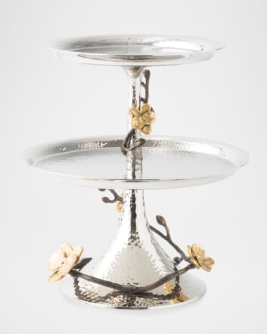 Michael Aram Gold Orchid Two-Tier Etagere