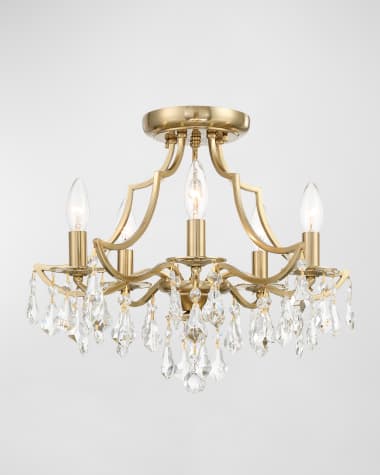 Crystorama Cedar Polished Chrome Flush-Mount Light