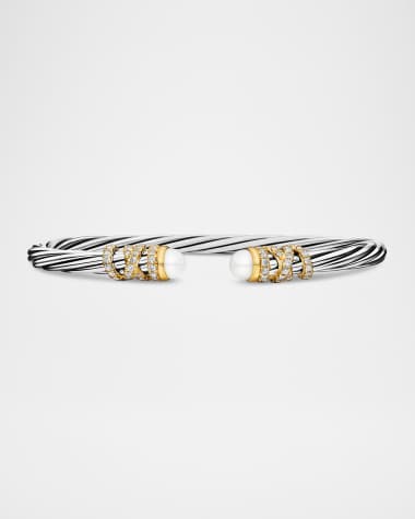 David Yurman 4mm Helena Cabochon Tip Bracelet with Diamonds