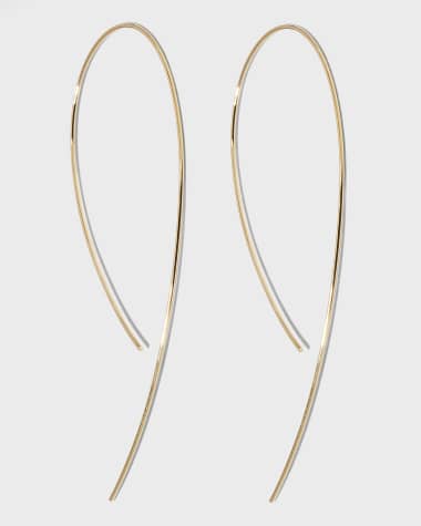 LANA Yellow Gold Hooked On Hoop Earrings