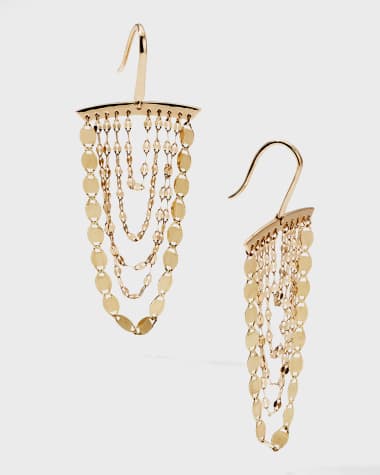 LANA Small Nude Cascade Earrings