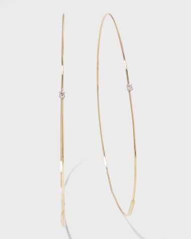 LANA Large Magic Diamond Hoops, Yellow Gold