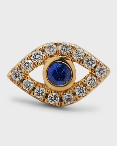Sydney Evan 14k Diamond Mini Evil Eye Single Stud Earring