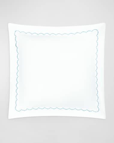 Matouk European Scallops Embroidered Sham