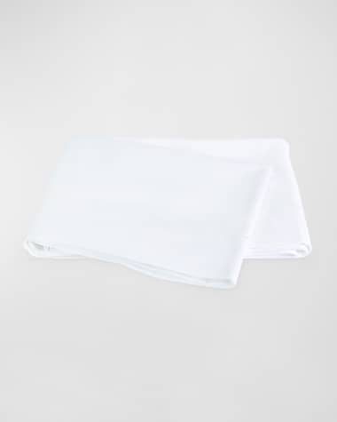 Matouk Scallop Embroidered 350 Thread Count Flat Sheet, TWIN