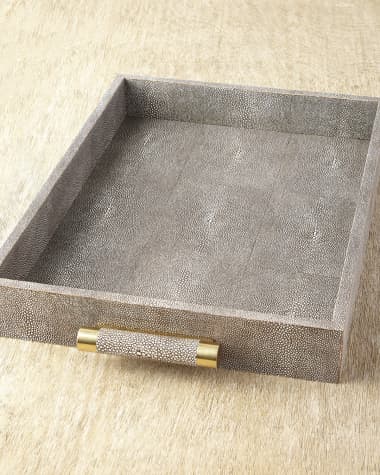 AERIN Faux Shagreen Rectangular Tray
