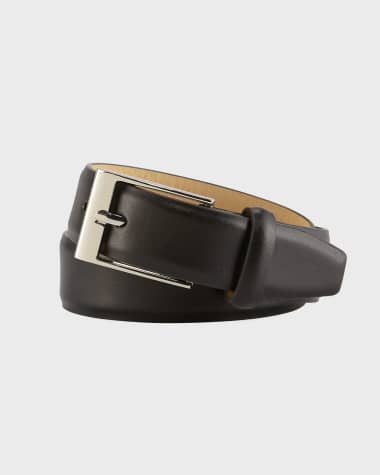 Appaman Boys' Faux-Leather Dress Belt, Black, S-L