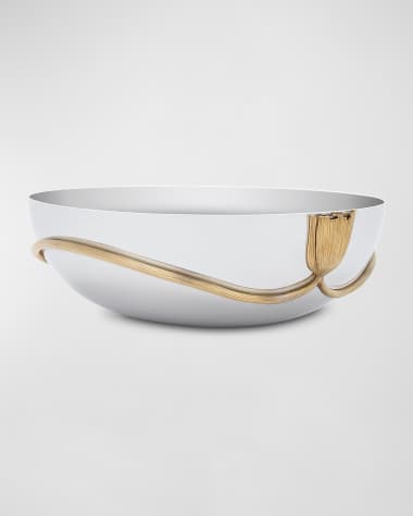 L'Objet Deco Leaves Bowl, 14" Wide