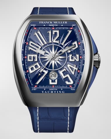 Franck Muller Men's Stainless Steel Vanguard Yacht Watch with Compass, Blue