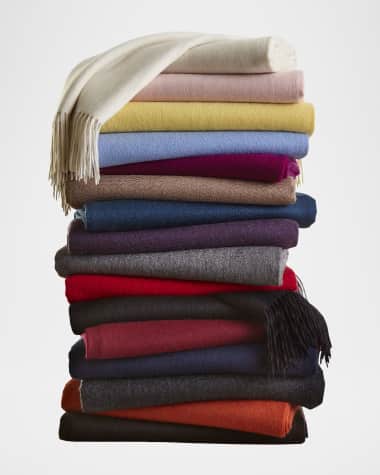 Sofia Cashmere Fringed Cashmere Throw