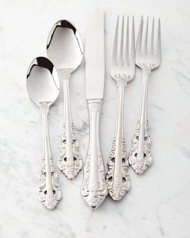 Wallace Silversmiths 65-Piece Antique Baroque Flatware