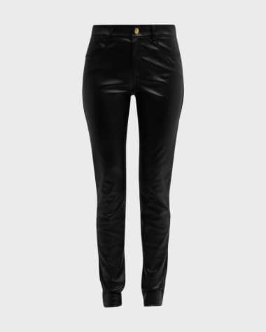 Lafayette 148 New York Mercer Mid-Rise Leather Skinny Jeans