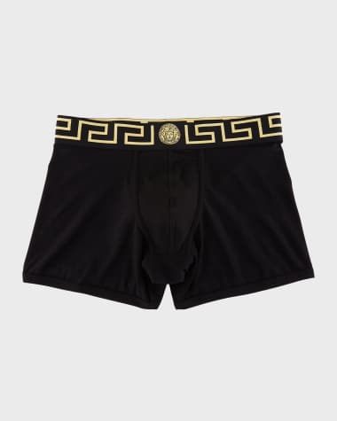 Versace Greca Border Long Boxer Trunks