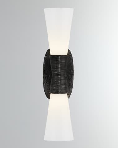 Visual Comfort Signature Utopia Small Double Bath Sconce By Kelly Wearstler